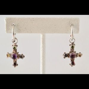 Sterling Silver Earrings with Gemstones